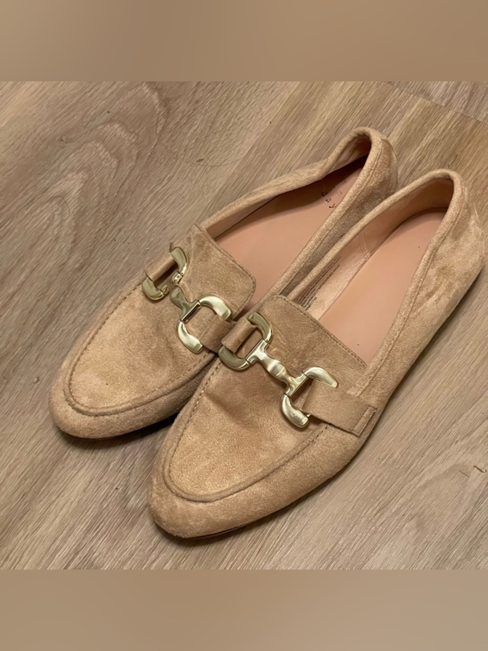 A New Day Suede Gold-Trim Loafers